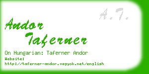 andor taferner business card